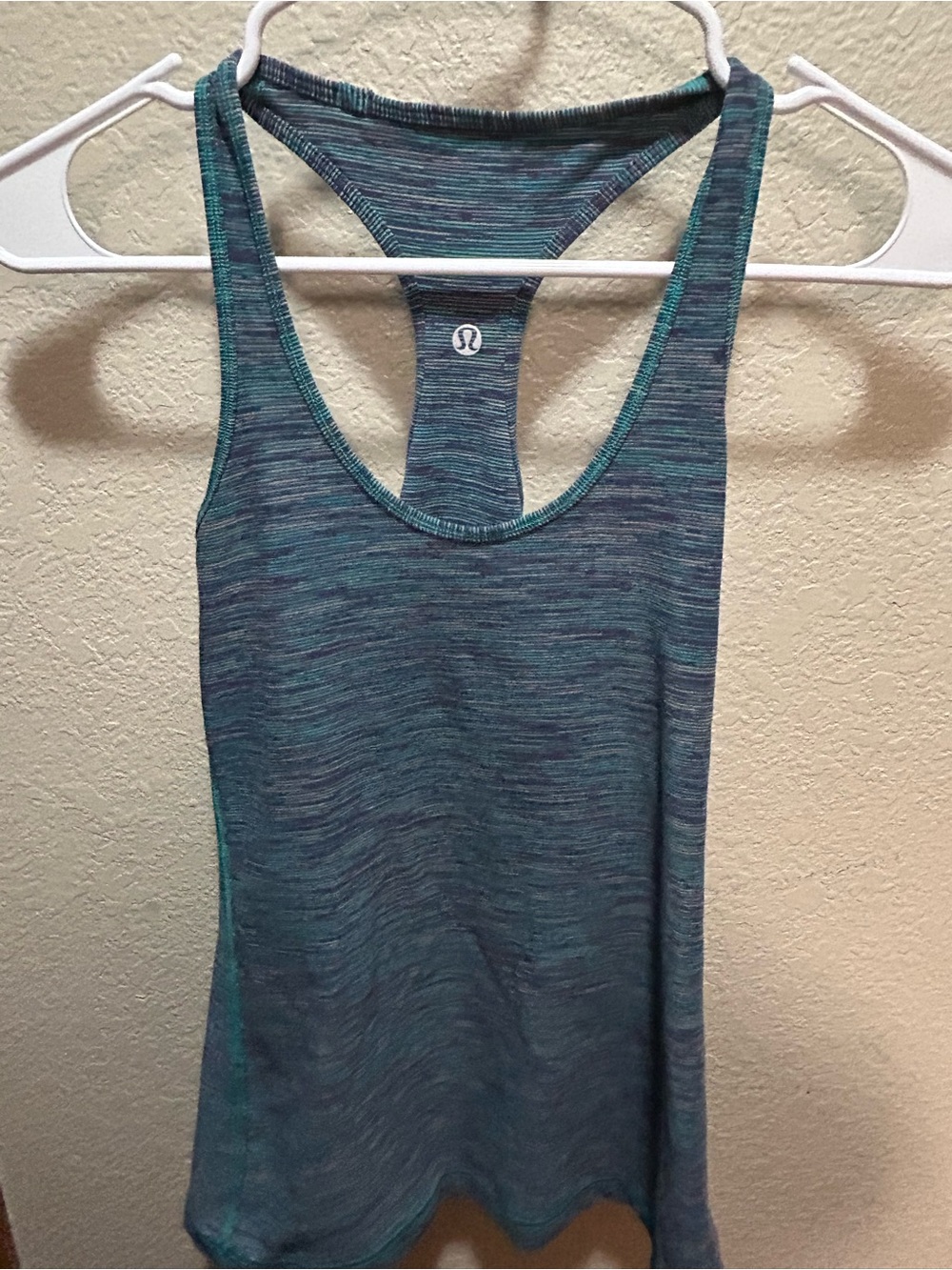 lululemon athletica reversible Blue-Green Space Dye Racerback Tank